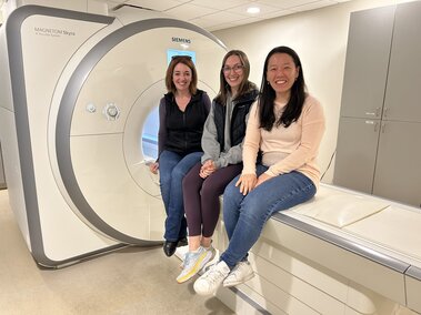 Hillary, Judith, and Alisha at the Skyra